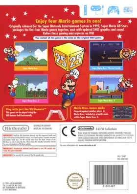 Super Mario All-Stars box cover back